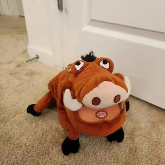 Lion King Pumba Disney Pumba Talking Stuffed Animal Warthog Untested #AA - Picture 2 of 7